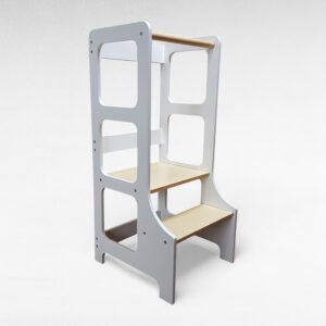 montessori bokstelis baltas